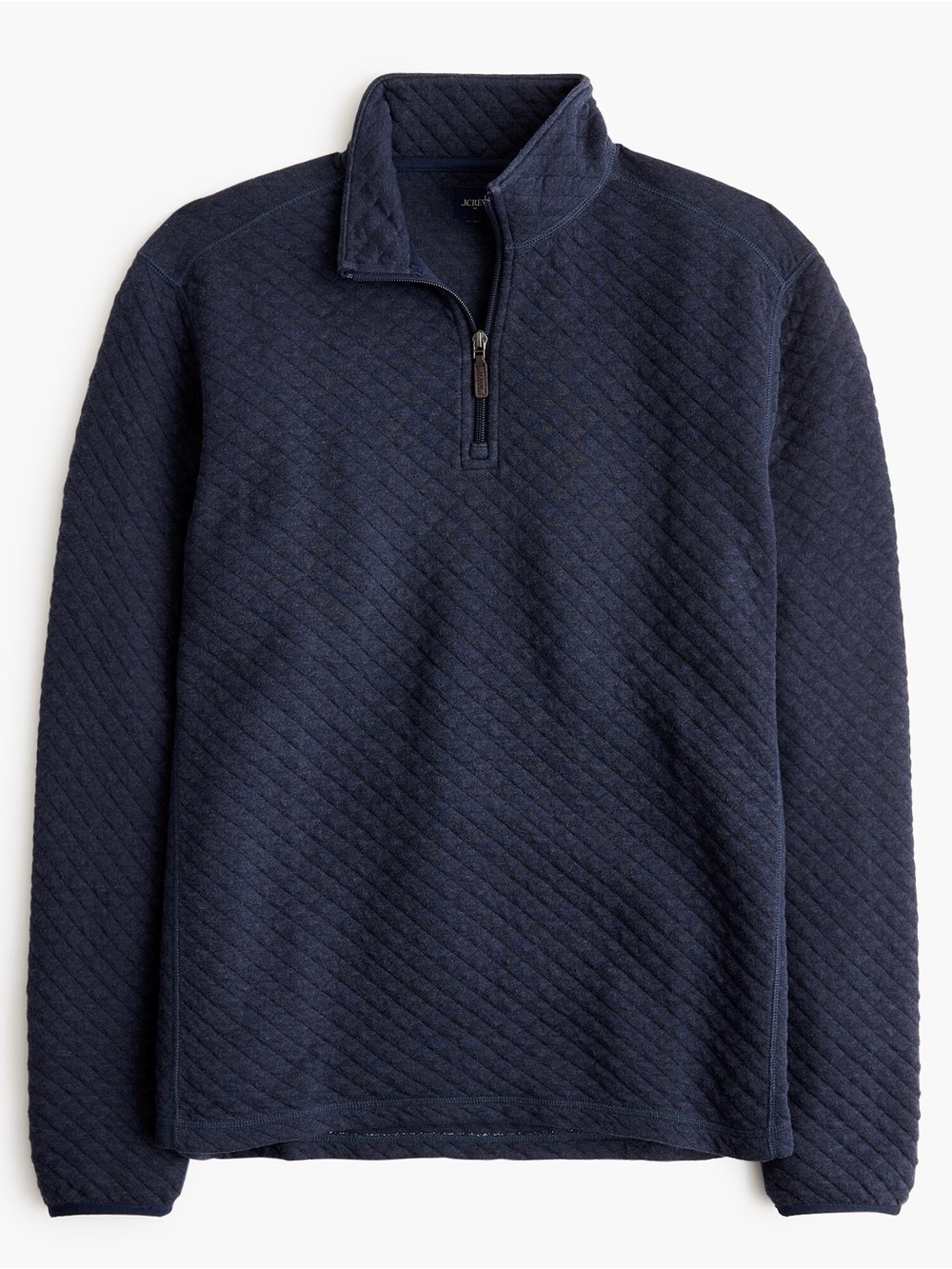 Unisex J Crew Quilted Half-Zip Sweater - Navy